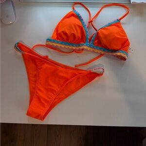 Vibrant Orange Bikini Set